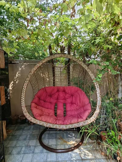 Double Seater Hanging Egg Swing Chair / Jhoola with Stand