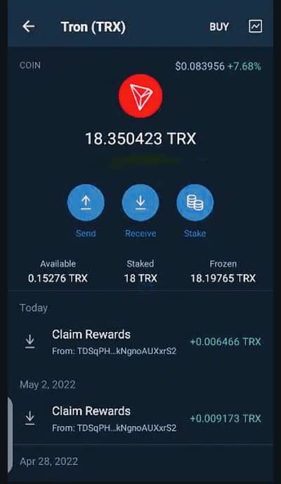 Tron coin for sale