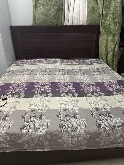 Double king size bed with mattress. Contact: 03362068094