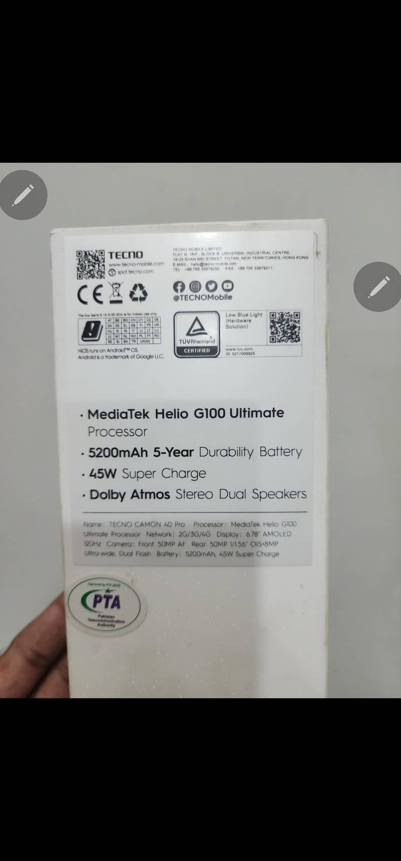 Tecno CAMON 40 Pro 7