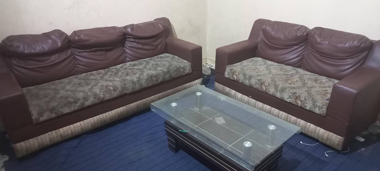 7 seter with glass table 1