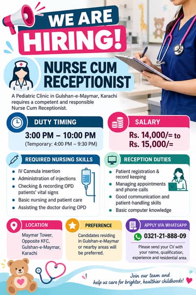 Nurse cum Recipionist
