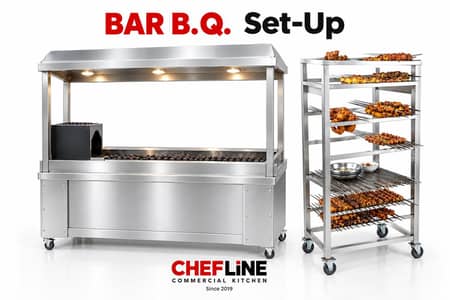 New Set-up Bar B. Q. Fast Food Restaurant Fryer Hotplate  Hood Ducting