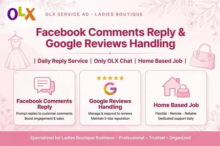 Facebook comments reply & Google reviews handling - Home based