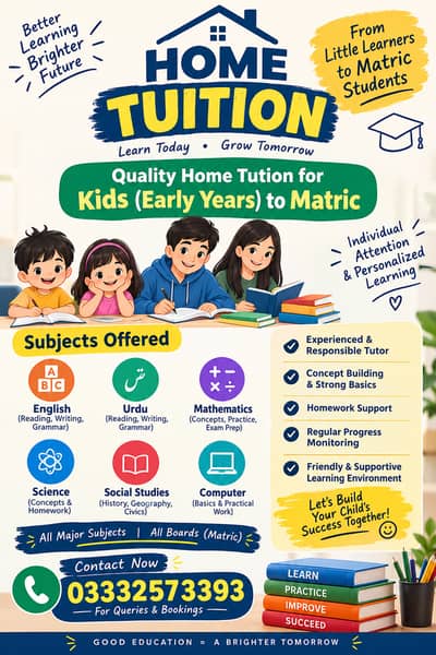 “Quality Home Tuition — From Little Learners to Matric!”