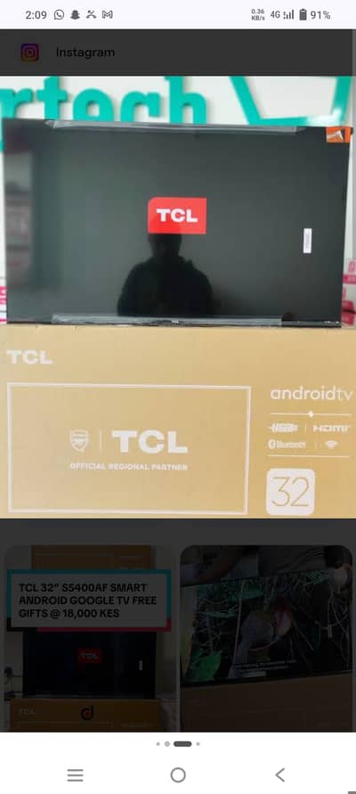 I  I am sailing. TCL.  LED. SMART GOOGLE TV.  Brand New Lush Condition