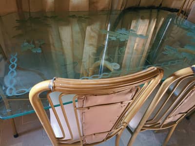 Dinning table with 5 chairs (Iron Rod)