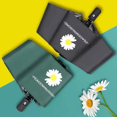 Daisy Vinyl Sun Umbrella UV Protection Foldable All Season