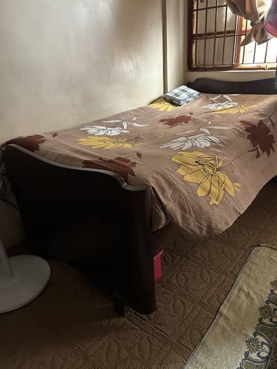 Single Wooden Bed
