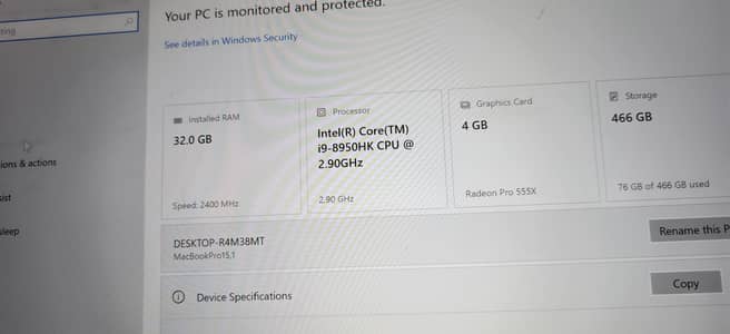 MacBook pro 2018.32 gb ram 512gb ssd