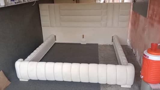 Beautiful White Double Bed | Premium Poshish | Stylish Design