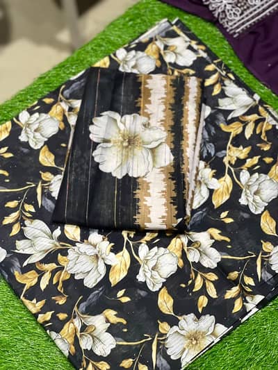 unstitched women lawn 3piece