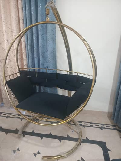 Golden swing chair