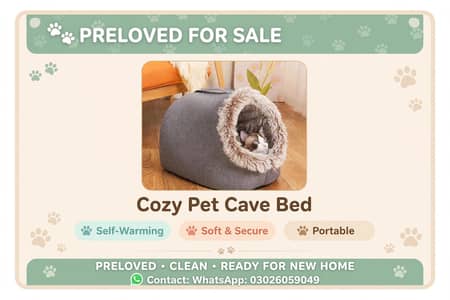 Cozy Pet Cave Bed
