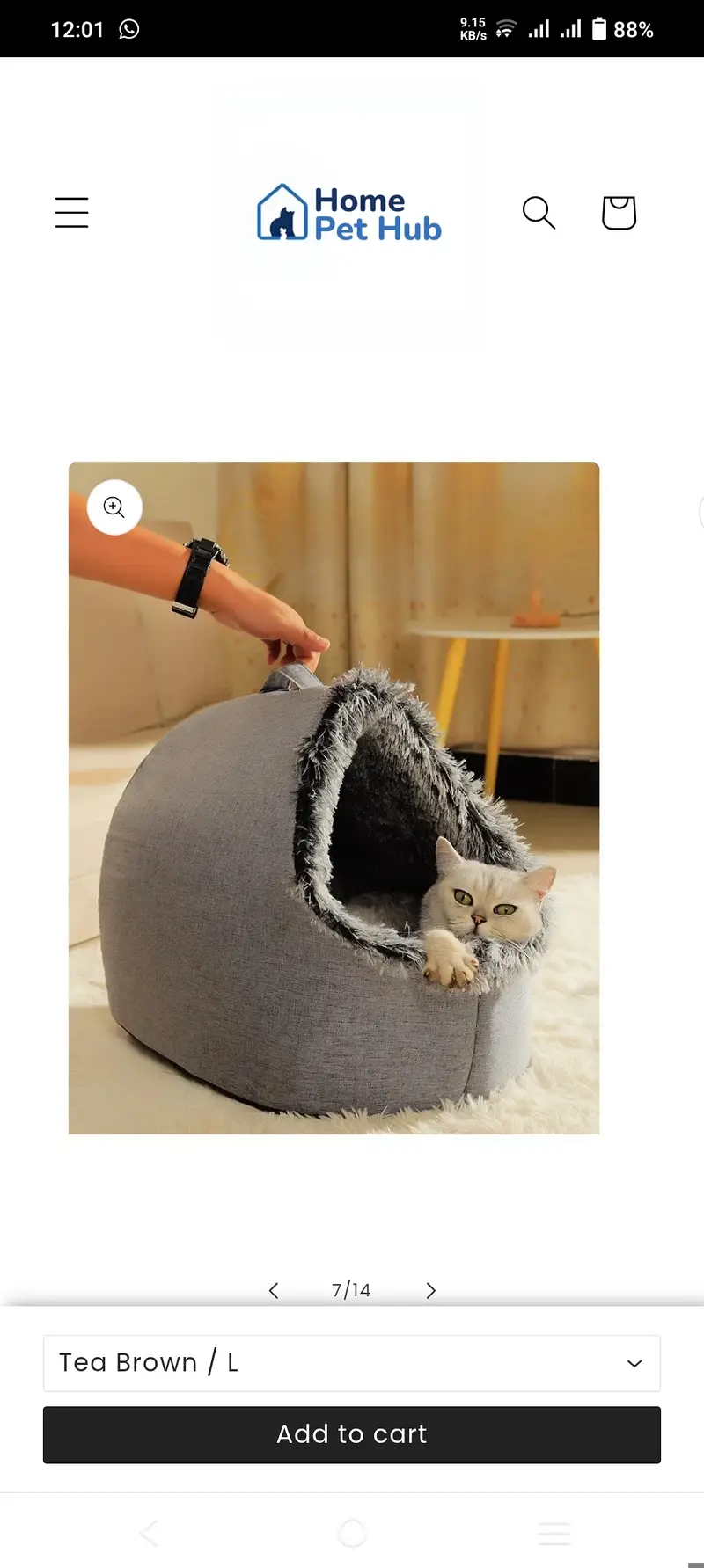 Cozy Pet Cave Bed — photo 4