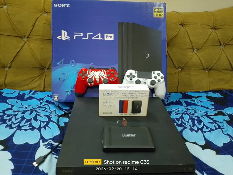 PS4 Pro 2TB with 2 controllers 8