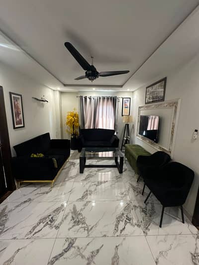 A Fully Furnished 2-Bedroom Apartment Facing The Eiffel Tower In Bahria Town, Lahore Is Available For Rent
