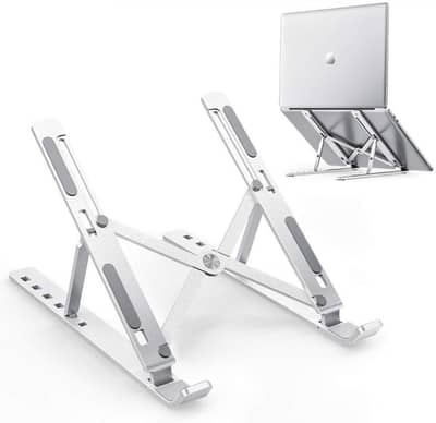 Portable Foldable Aluminium Laptop Stand - Adjustable Ergonomic