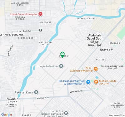 SITE PHASE 2, PRIME LOCATION FACTORY AVAILABLE FOR RENT PRIME LOCATION OF GULSHAN E MAYMAR