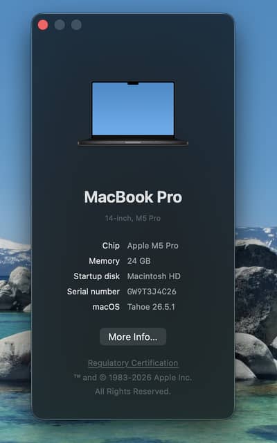 M5 pro 14'' 24GB/1TB