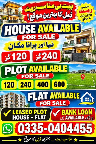Gulshan e Maymar ( House & Plot for Sale ) 120 / 240 / 400 / 600 Sqyrd