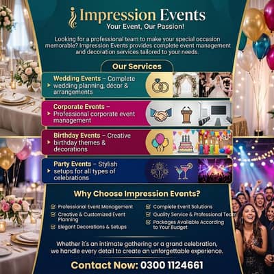 Professional Event Management, Wedding & Party Decoration Services