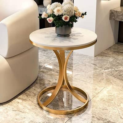 Luxury Marble Top coffee Table with Golden stand