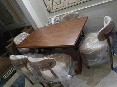 Brand New! Pure kale dining table with 6 chairs