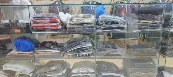 Garments glass counter
