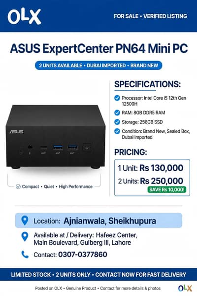 ASUS ExpertCenter PN64 Mini PC