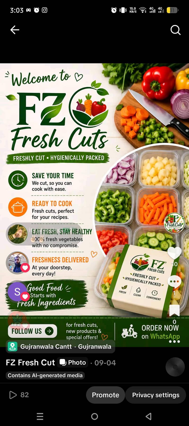 fresh cutting vegetables 1