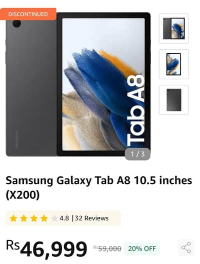Samsung Galaxy Tab A8 3/32GB | scratchless for Sale