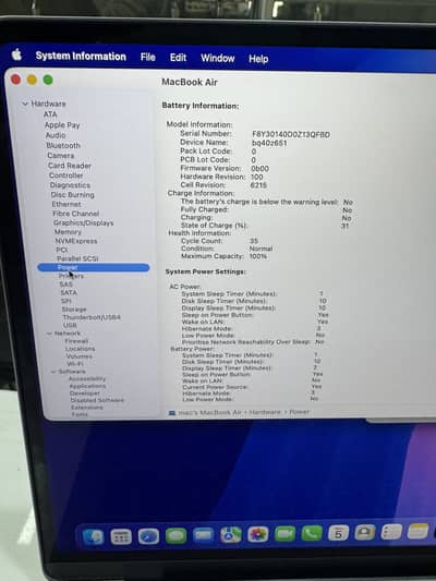 MacBook m2 air 13” 16/256