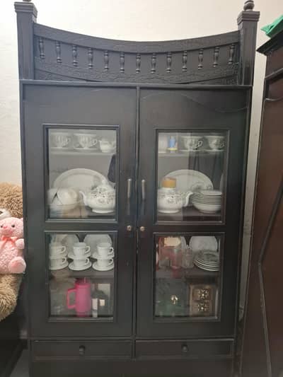 beautiful showcase and sofa and dressing table good quality  condition