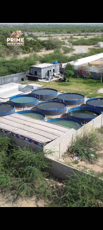 Fish farm land