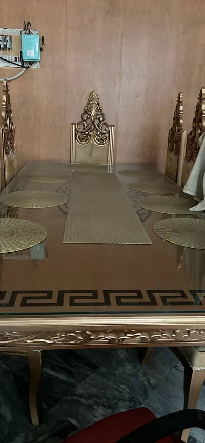 totally new 8 seater dining table with chairs