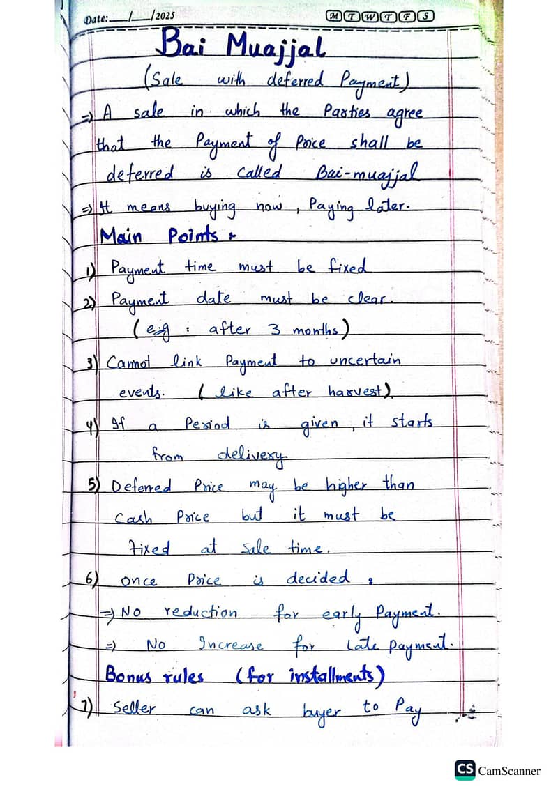 BBA Islamic Finance Notes - Murabahah Study Material 4