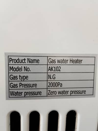 Instant Gas Water Heater (Model: AK102)