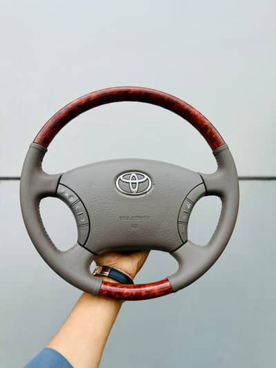 Prado + x Corolla wooden steering