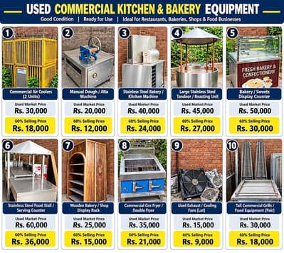 Used Commercial Kitchen, Bakery, Restaurant & Industrial Equipment