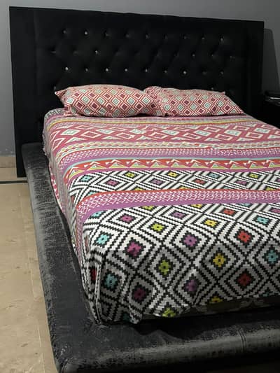 Double Bed with Mattress  Excellent Condition