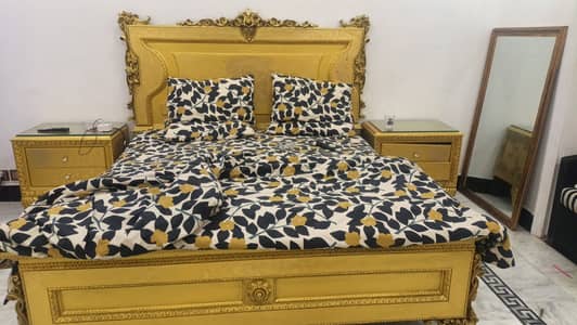 Home furniture - Bed set - 6 seater Dining table - Sofa chairs - lamp
