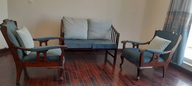 4-Seater Wooden Sofa
