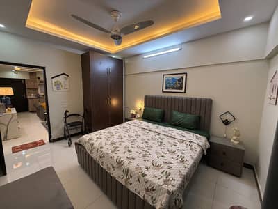 one bedroom apartment fully luxury furnished available for rent location E-11/4 capital residentia Islamabad
