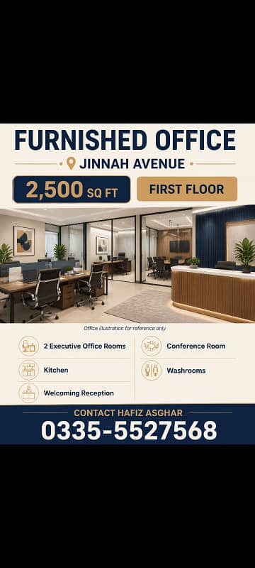 Blue area office 2200 square feet jinnah avenue for Rent
