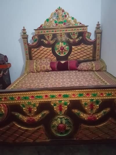 wooden bed