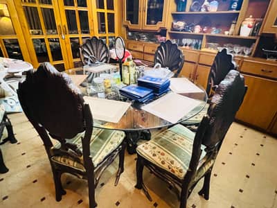 Dining table with 6 chairs for sale