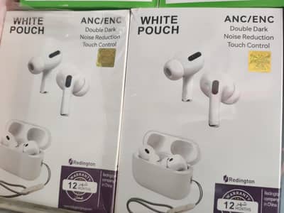 WHITE POUCH ANC/ENC Wireless Earbuds