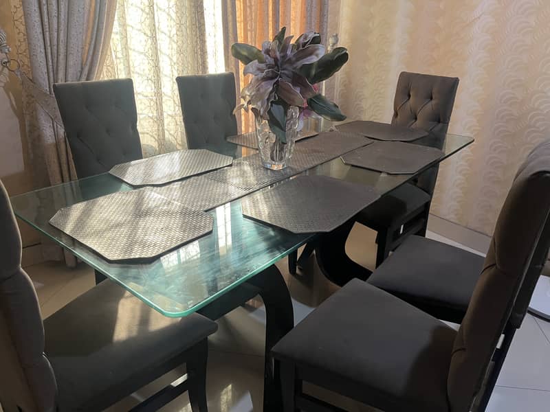Dining table set with 6 chairs 1