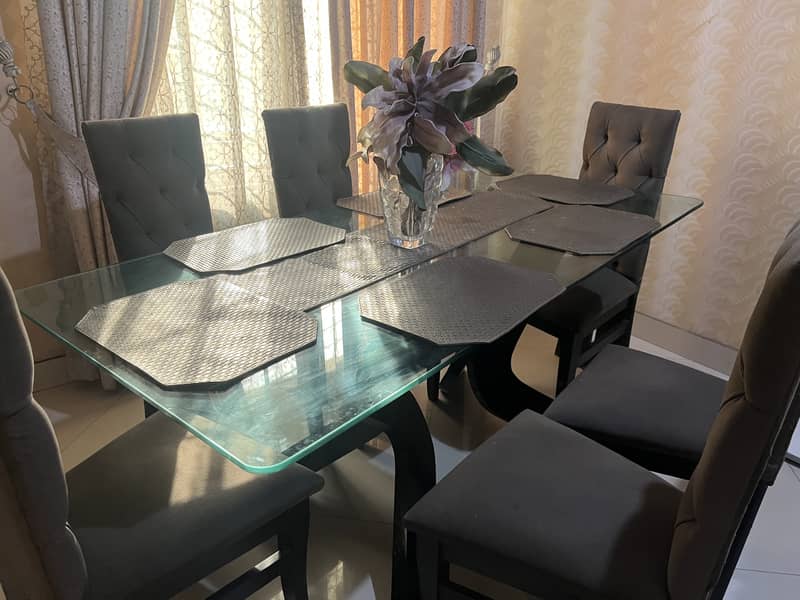 Dining table set with 6 chairs 4